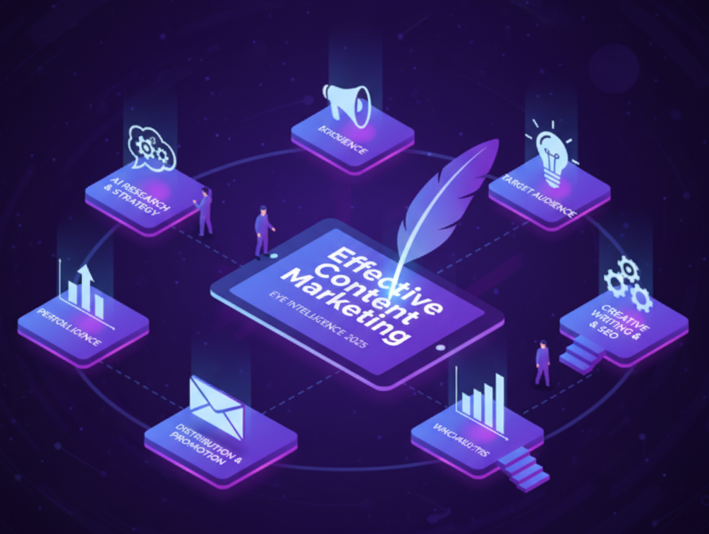 كيف يتم كتابة المحتوى التسويقي الفعال مع شركة ذكاء العين 2025